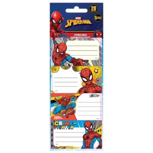ΕΤΙΚΕΤΕΣ ΑΥΤΟΚ SPIDERMAN 20ΤΕΜ  5ΦΥΛΛΑ