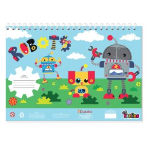Μπλοκ Ζωγραφικής The Littlies Αγόρι, 40 Φύλ, Αυτοκόλλητα-Στένσιλ- 2 Σελ Χρωμ, 23×33 εκ.