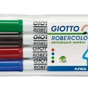 ΜΑΡΚΑΔΟΡΟΙ ΑΣΠΡΟΠΙΝΑΚΑ ΜΕΣΑΙΟΙ 4ΤΕΜ ROBERCOLOR GIOTTO