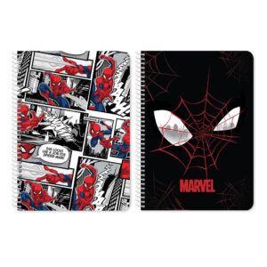 Τετράδιο Σπιράλ Spiderman A4, 2 Θέματα, 60 Φύλλα, 2 Σχέδια