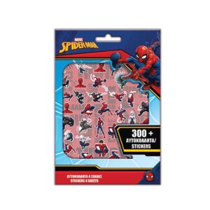 Αυτοκόλλητα Spiderman Μπλοκ 300 Τμχ., 14,5×21,5 εκ.