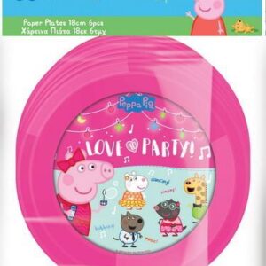 ΠΙΑΤΑ ΧΑΡΤΙΝΑ 23EK 6ΤΕΜ PEPPA PIG