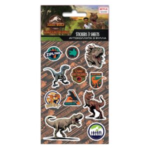 Αυτοκόλλητα Jurassic World 8×12 εκ., 5 Φύλλα